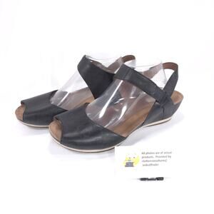 Dansko Casual Open Toe Wedge Heel Sandal Womens Size 11 41 1520021200 Black